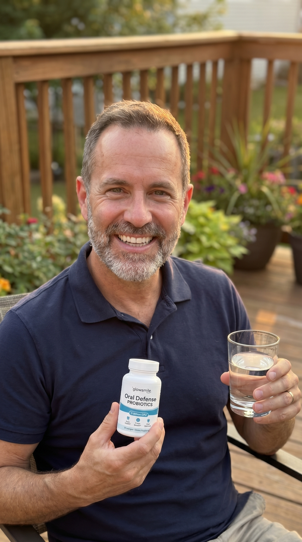 Customer using Oral Defense Probiotics