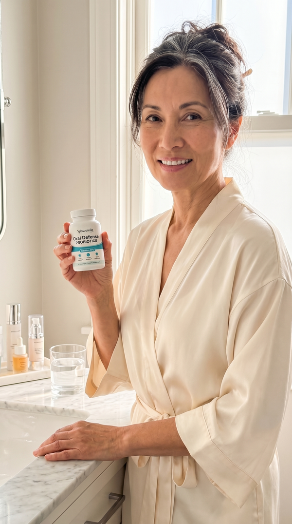 Customer using Oral Defense Probiotics